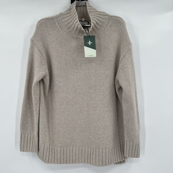 Tuckernuck Sweaters - Tuckernuck Women's Oatmeal Dickey Sweater XS NWT Mock Neck Wool-Cashmere Knit